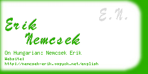 erik nemcsek business card